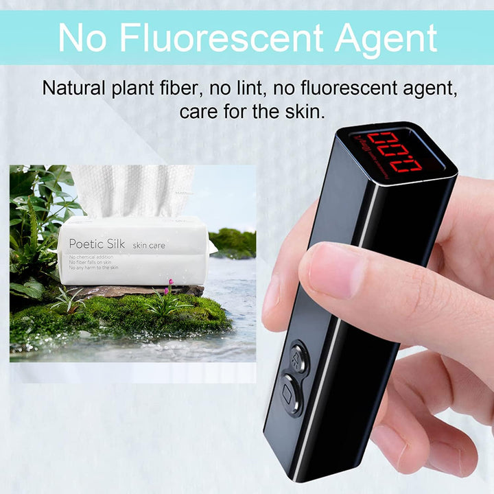 Disposable Face Towel, Facial Cotton Tissue for Sensitive Skin, Unscented and Ultra Soft Face Wipes, Cotton Dry Baby Wipes, Make-Up Remover Wipes (2 Pack=200Counts)