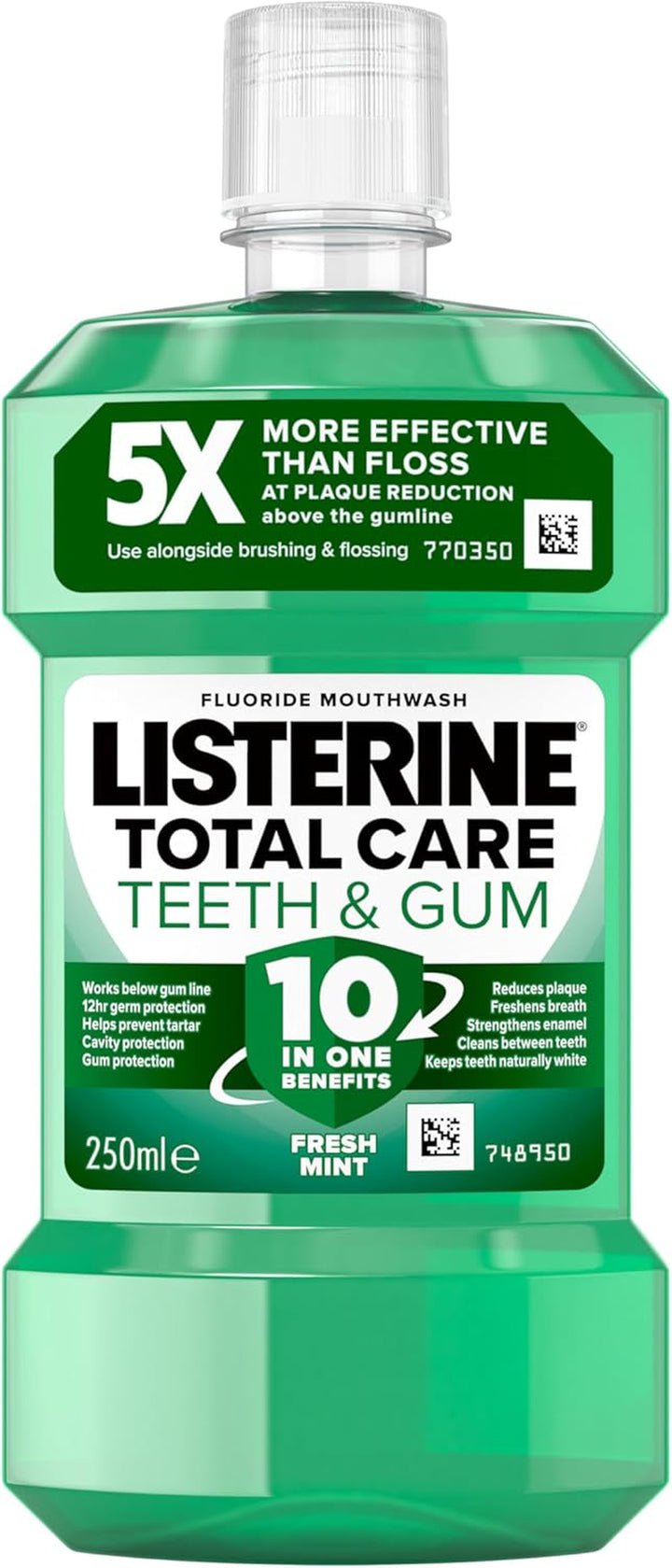 Total Care Teeth and Gum Mouthwash (1 X 500Ml), 10-In-1 Benefits for Total Oral Care, to Maintain a Clean and Healthy Mouth