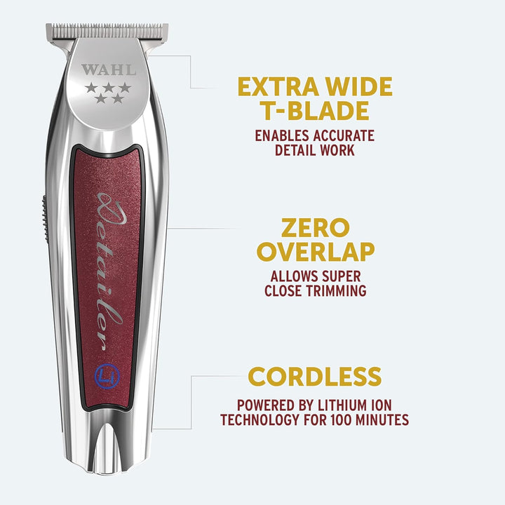 Professional Trimmer and Shaver Bundle, Cordless Detailer Barbers Trimmer, Wide T-Blade for Straight Lines, Ultra-Close Fade Finishing, Perfect for Salon Use