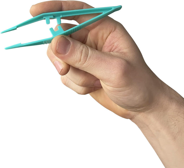 50 Pack -  Re-Usable Plastic Tweezers - Ideal for Health & Beauty First Aid Medical DIY Arts & Crafts