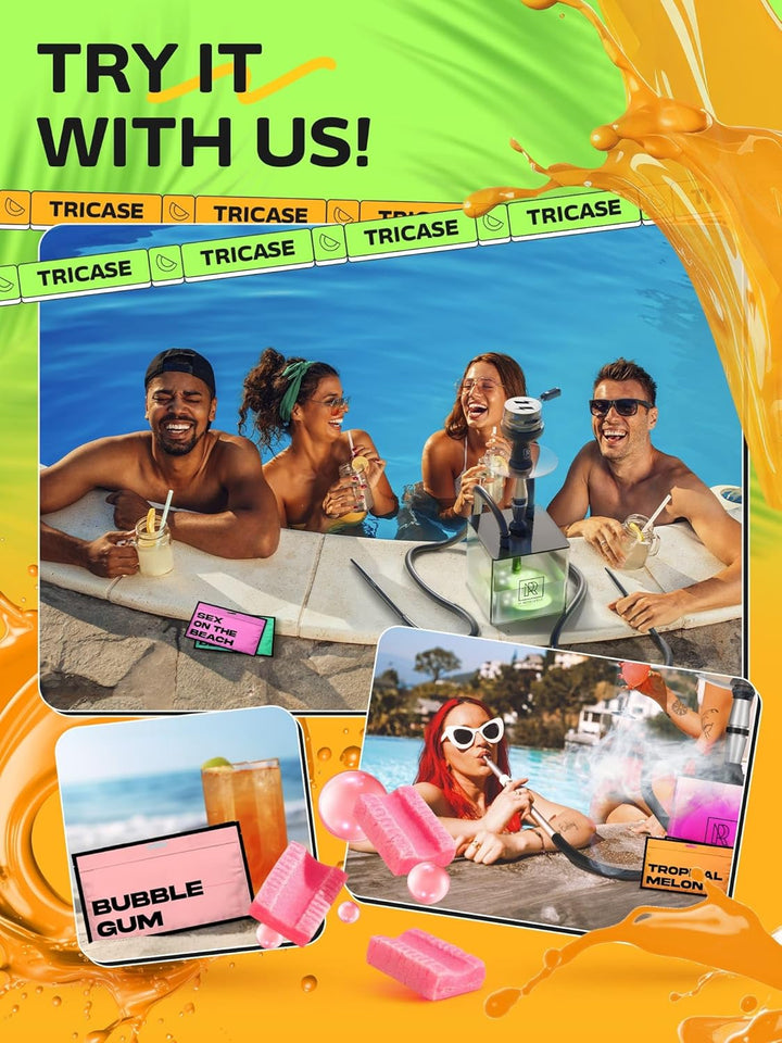 Shisha Flavour Nicotine Free Bubble Gum Shisha - 3.5 Ounce - 100 Gram Candy Gummy Flavor - Herbal Hookah Tobacco & Nicotine Free Hookah Shisha