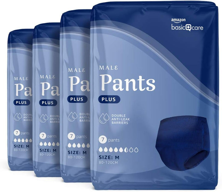 Men’S Pants plus Large, 28 Count (4 Packs of 7), Blue
