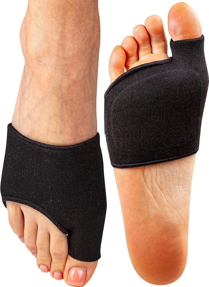 Podiatrist-Designed Metatarsal Pads for Women & Men - Ball of Foot Cushions for Pain Relief Metatarsalgia Morton'S Neuroma Calluses 1 Pair Black, Large M 8.5-10.5 / W 10.5-12