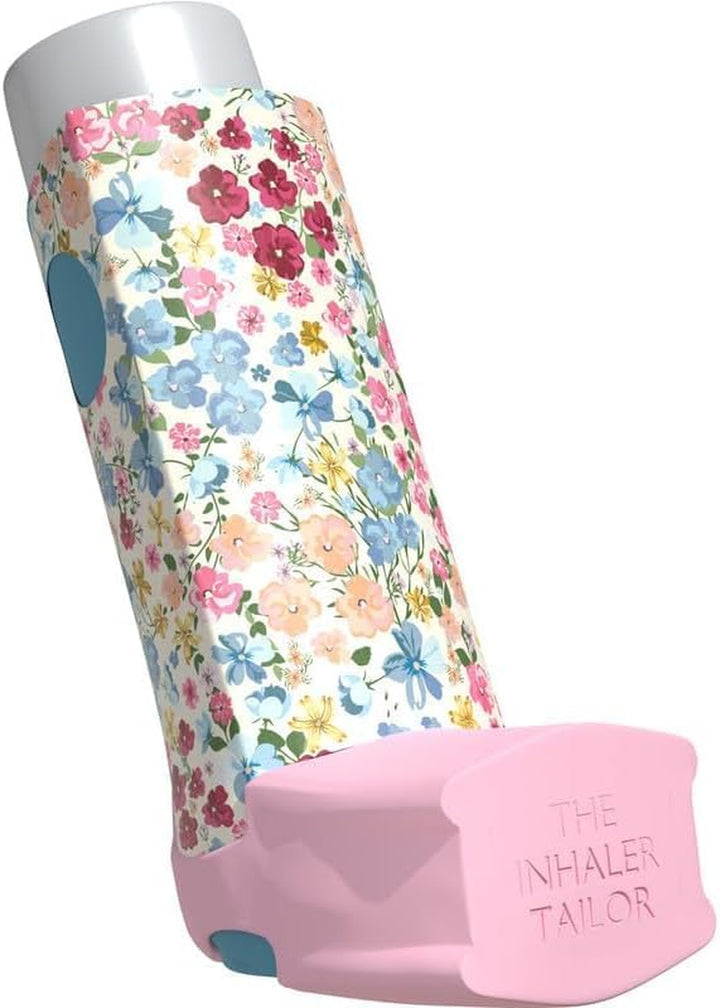 Flora Collection of Inhaler Cases – for Ventolin and Shorter Style Inhalers – Vegan Leather Case for Kids and Adults – Handmade in England (Sunflowers, Ventolin Style)