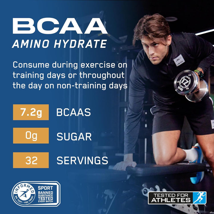 BCAA Powder - Branched Chain Amino Acids Bcaas Supplement, Amino Hydrate Intra Workout & Recovery Energy Drink (450G - 32 Servings) (Fruit Burst)