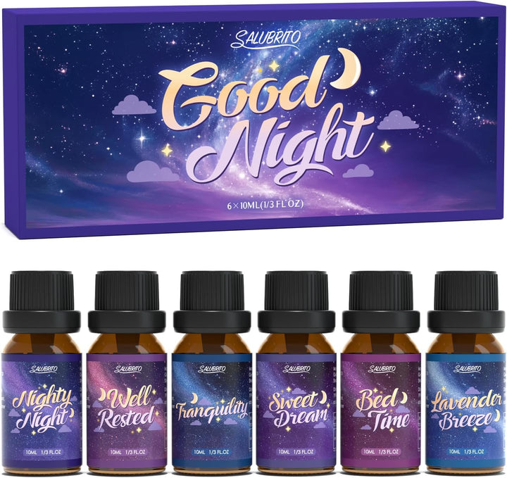 Clean Essential Oils Set, Fresh Cotton, Clean Home, Fresh Linen, Soft Powder, Blossom Soap, Mint Scented Oils for for Diffuser, Candle, Soap Making