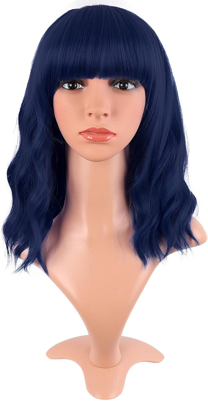 28 Inch/70 Cm Long Wavy Middle Part with No Bangs Synthetic Fiber Curly Fashion Women Party Cosplay Wig (Light Pink)