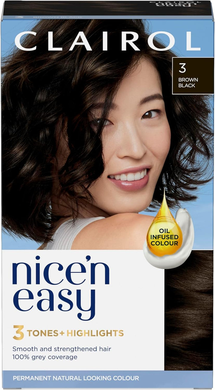 NICE'N EASY CRÈME PERMANENT HAIR DYE - 3 BROWN BLACK