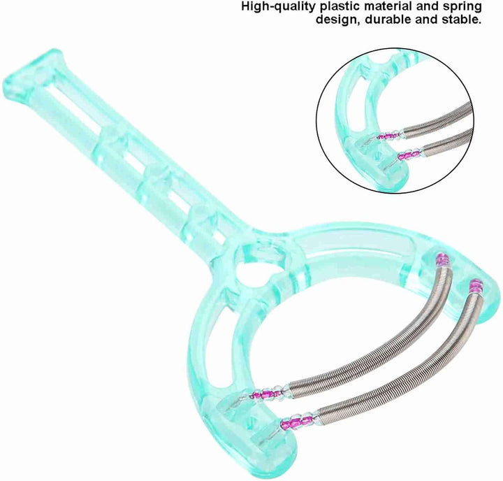 2 Colors Portable Face Lips, Hair Epilator Removal Plastic Spring Device Beauty Tool, 11.5 X 6 X 2Cm (Green)