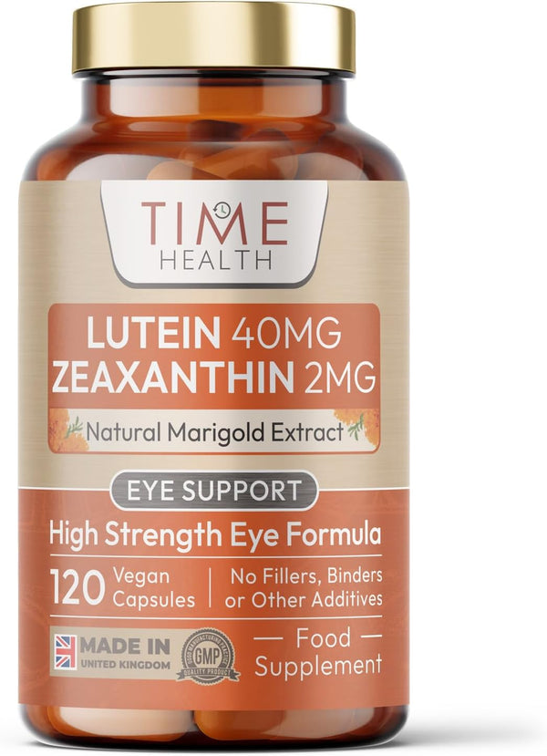 Lutein 40Mg with Zeaxanthin 2Mg – New Micro-Encapsulated Formula – 100% Pure Natural Highly Bioavailable – UK Manufactured (120 Capsule Bottle)