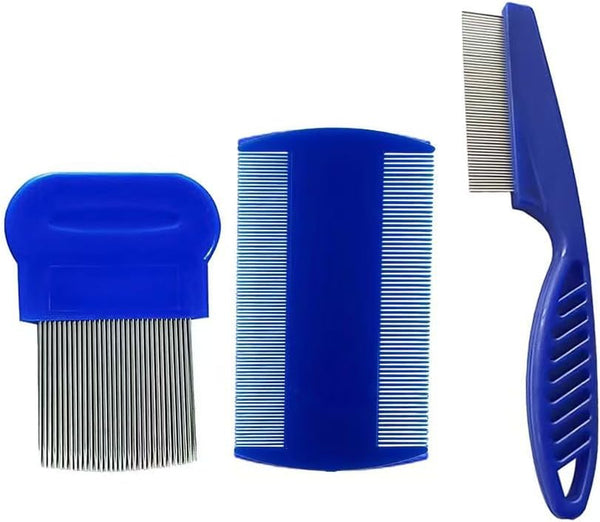 Lice Comb, 3 Pcs Lice Combs, Double Sided Lice Combs, Stainless Steel Tooth Comb, Lice Removal Combs