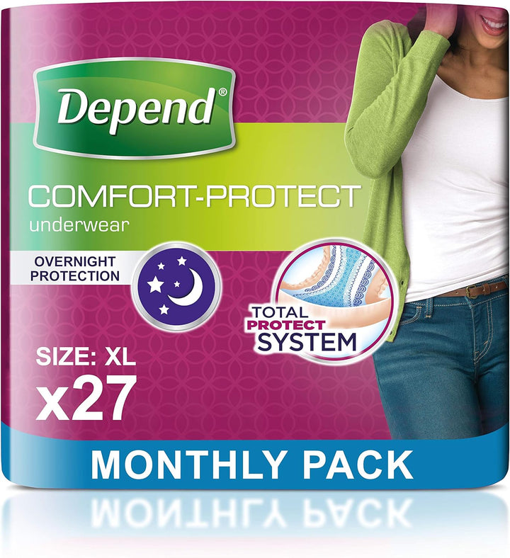 Comfort Protect Incontinence Pants for Women, Extra-Large - 27 Pants