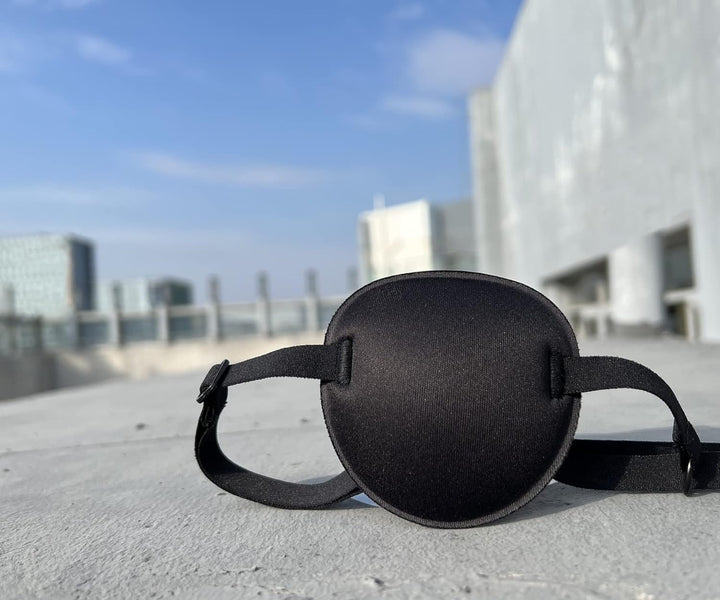 2PCS Eye Patch, Adjustable Eye Patches, Medical Eye Patch, Amblyopia Lazy Eye Patches for Left or Right Eyes, Black