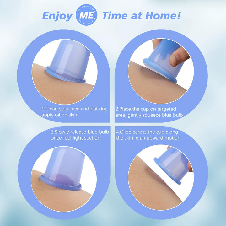 Silicone Cupping Therapy Set, anti Cellulite Cup, Vacuum Massage Cup Kit Body Cup Set Health Beauty Care, 2 Pcs (Large & Medium) with Gift Bag