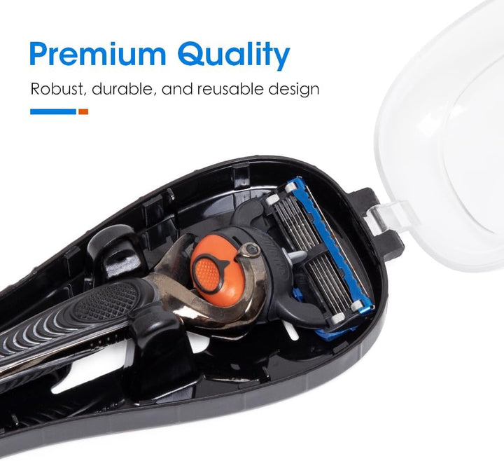 Manual Razor Travel Case Portable Plastic Manual Razor Trimmer Protector Black