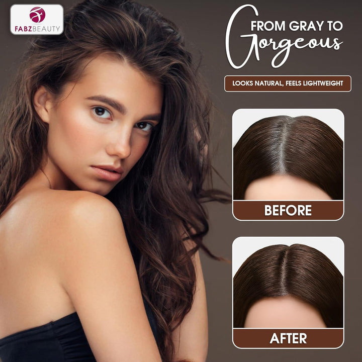 Grey Hair Root Cover up Mascara | Instant Dark Brown Touch up Wand for Men & Women, Quick Concealer Brush to Hide Grey Roots, Easy Temporary Hair Colour Solution (Dark Brown)