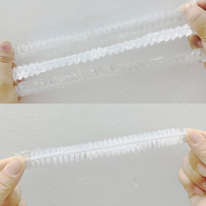 Shower Caps Disposable Plastic Shower Caps for Women Men Bath Caps Hair Cap Waterproof for Salon,Spa,Travel,Home Use,Hotel,Shower (50PCS, 42CM)