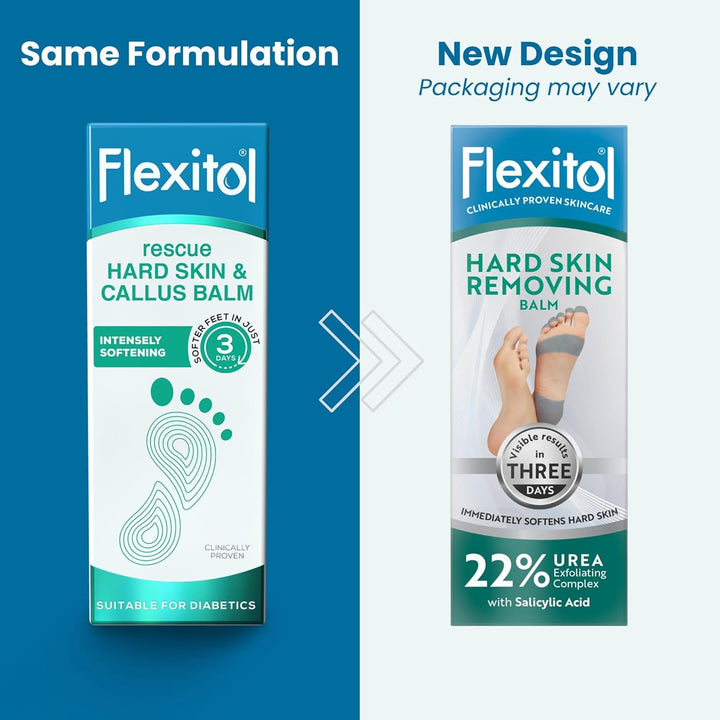 Hard Skin Removing Balm, Results in 3 Days, Exfoliates Hard and Dead Skin, Immediately Softens Feet, with Salicylic Acid, 22% Urea, with Glycolic Acid, Clinically Proven Formula, 1 X 56G