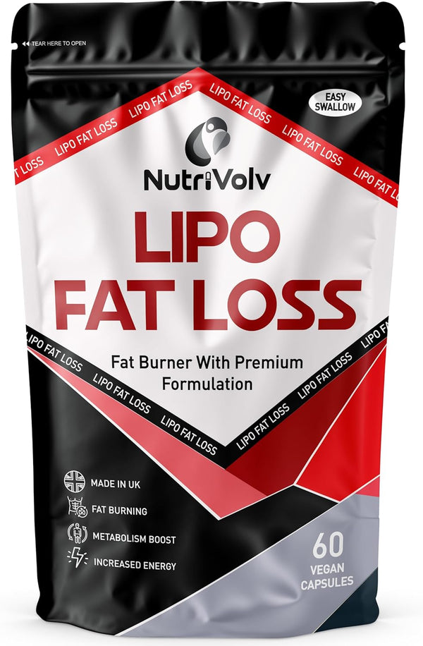 Lipo Fat Loss Capsules | 60 Capsules | Maximum Strength Weight Loss Pills That Work Fast | Keto Shred Fat Burning Pills | Contains Cayenne, Green Tea, Acai Berry & Caffeine | Thermo Fat Burn