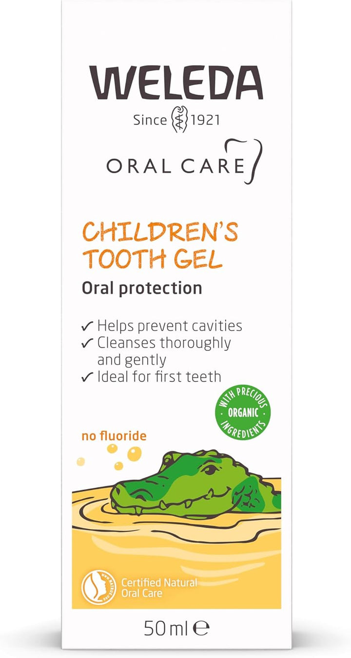 Children'S Tooth Gel Toothpaste, for Kids & Toddlers, Gentle Calendula for Baby Teeth, Fluoride Free & Plant-Based, SLS Free, Certified Natural, Organic, Vegan, 50Ml