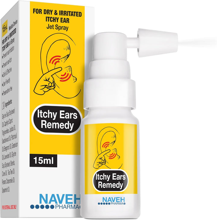 Itchy Ears Remedy: Ear Cleaning and Itch Relief | Treats All Causes of Ear Itchiness | Jet Ear Spray for Eczema Treatment and Clogged Ear Relief | Ear Wax Remover & Ear Wash (15 ML)