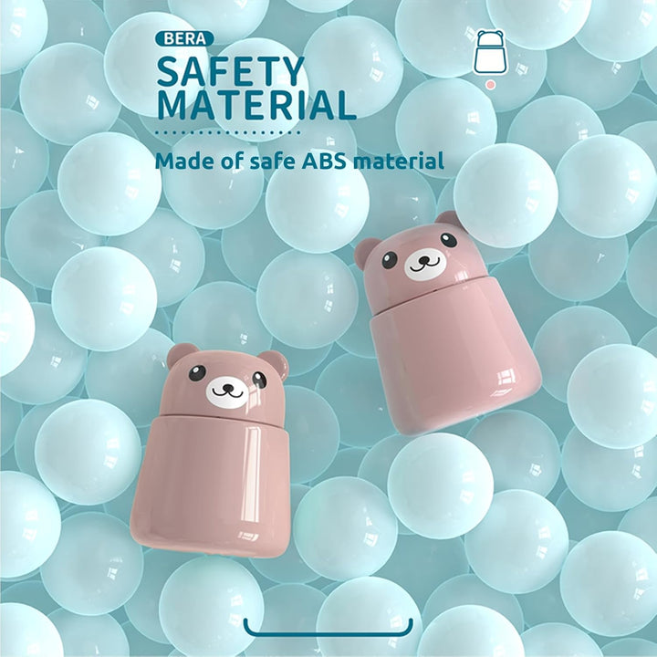 Bear-Shaped Pill Crusher for Seniors, Kids, Cats & Dogs, Pets - Easy Grind Medication Grinder for Vitamins, Pet Medicine & Tablets - Eco-Friendly ABS Plastic (Pink)