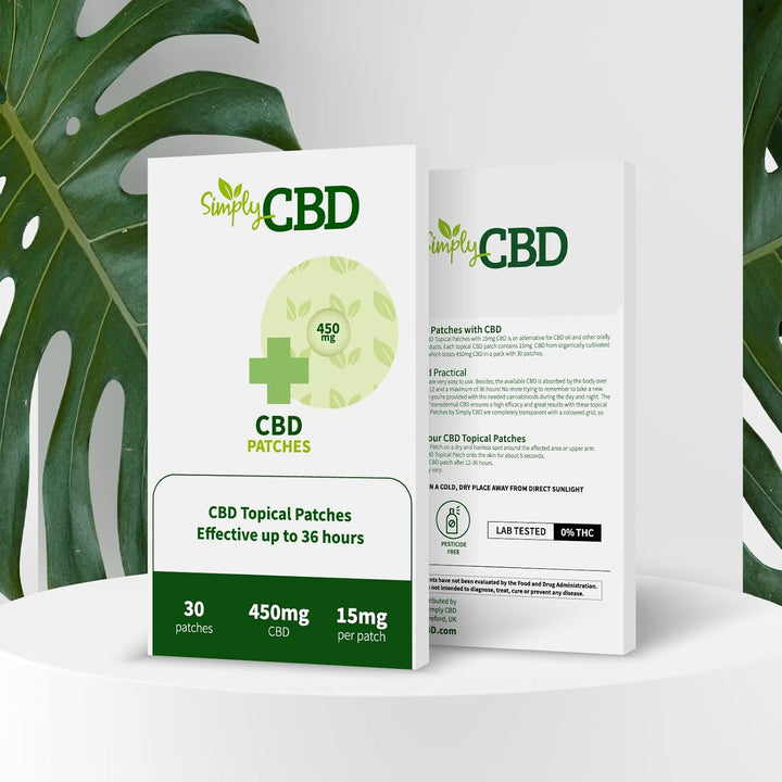 Patches - 30 CBD Topical Patches - 15Mg per Patch White