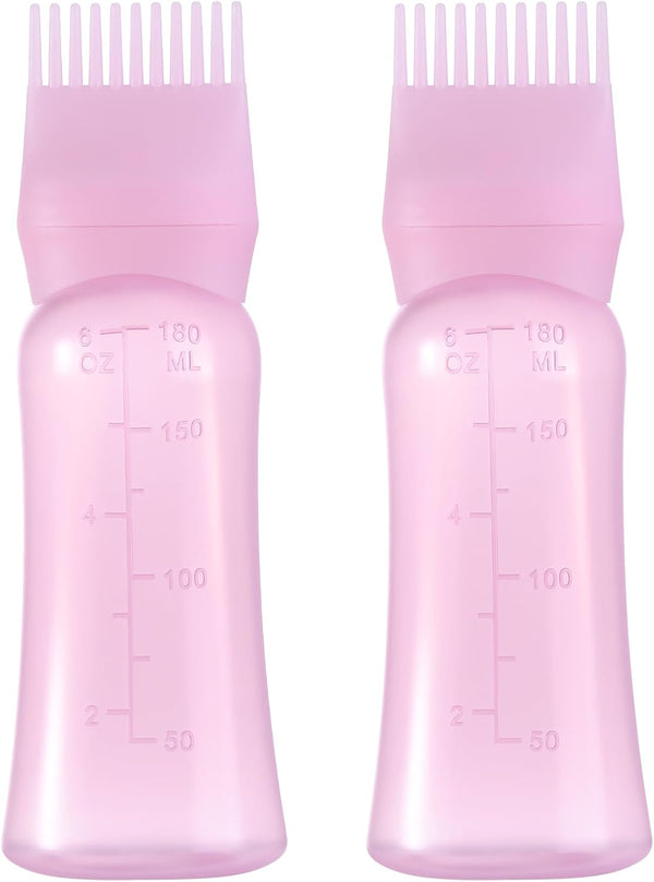 Root Comb Applicator Bottle 180Ml Hair Oil Applicator for Hair Dye, Hair Oiler Comb Bottle with Graduated Scale