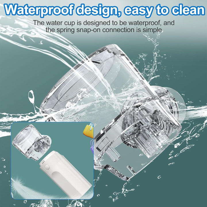 Nebuliser Machine for Adults and Kids, Rechargeable Portable Nebuliser, Handheld Ultrasonic Inhaler, Silent Nebulizer with 2 Masks, Handled Nebulizer for Home