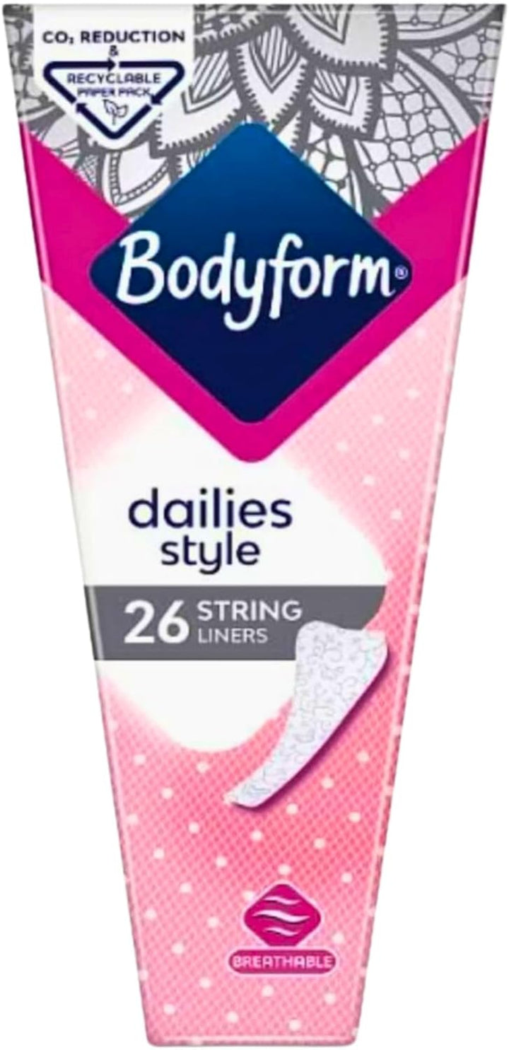 Bodyform Dailies Thong String Liners 30 X 4 Packs Bulk Buy Multipack