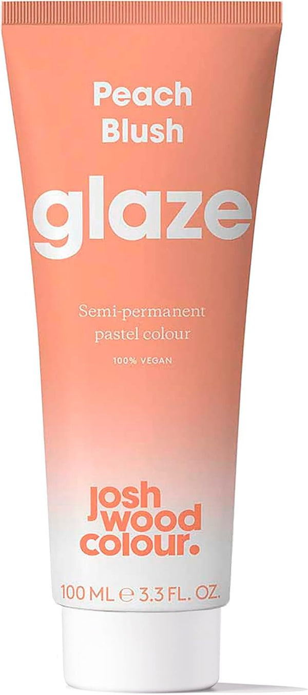Glaze (Peach Blush) - Semi-Permanent Hair Mask - Ammonia-Free - Conditions and Nourishes - Lasts up to 3-5 Washes - for Blonde Hair - 100% Vegan - Cream (100Ml)