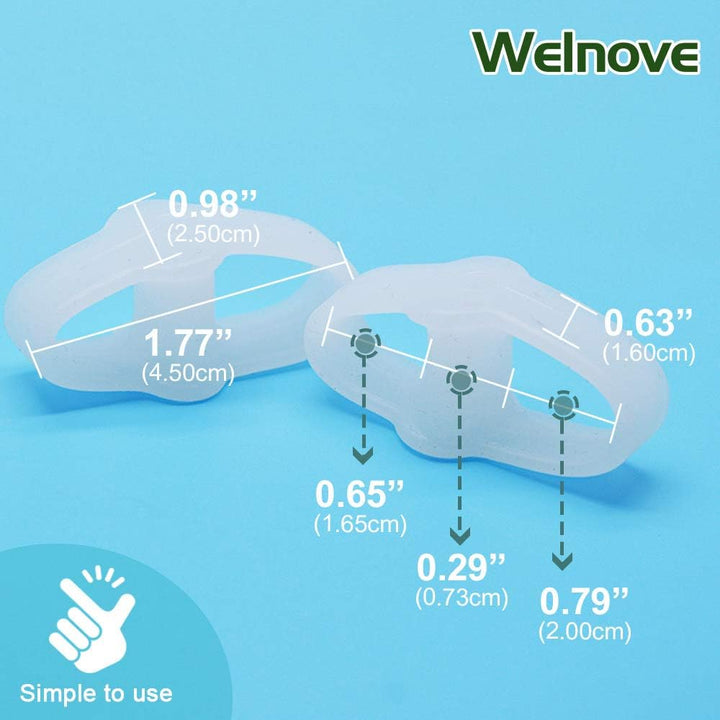 Pack of 12 Bunion Corrector, Toe Separators with 2 Loops, Big Toe Space Suitable for Bunion and Overlap Toe (White)