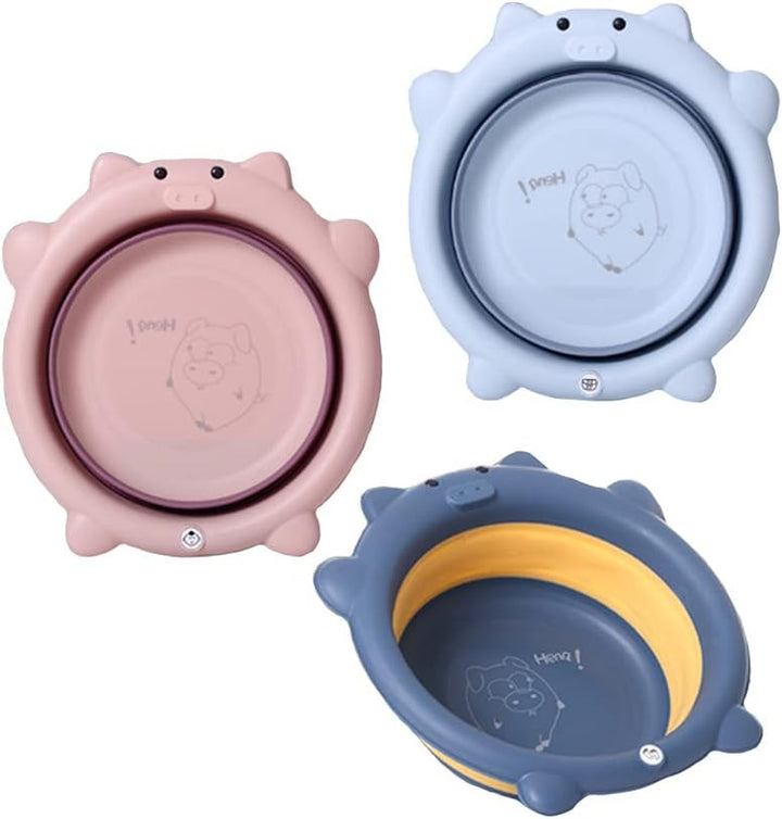Baby Collapsible Wash Basin Multipurpose Portable Kids Folding Wash Basin Bowl Dish Tub for Home Kitchen Bowl Outdoor Travel Camping Washing