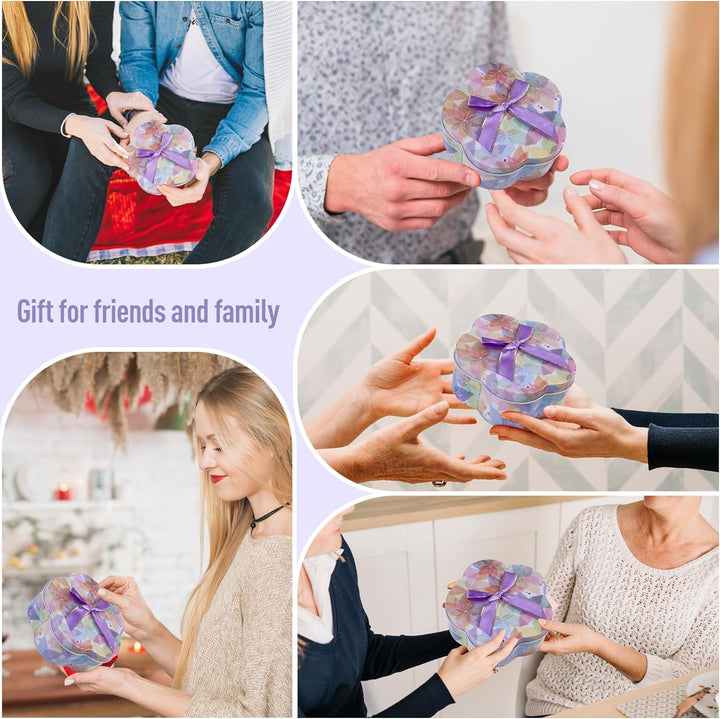 Shower Steamers Aromatherapy 20 Pack - Gift for Women Set with Flower Shape Metal Box, Essential Oil Stress Relief Shower Bombs, Long-Lasting Fragranc