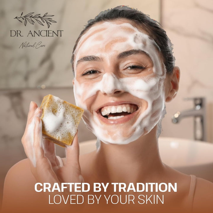 Sulphur Soap Bar, Best Sulfur Soap for Acne, Traditional Soaps for Oily Skin & Hair, anti Bacterial Sulfur Acne Treatment, Organic, Vegan, Pure Natural Handmade Acne Soaps