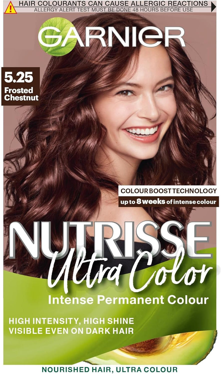 Nutrisse Permanent Hair Dye, Natural-Looking, Hair Colour Result, for All Hair Types, 5 Mocha Brown
