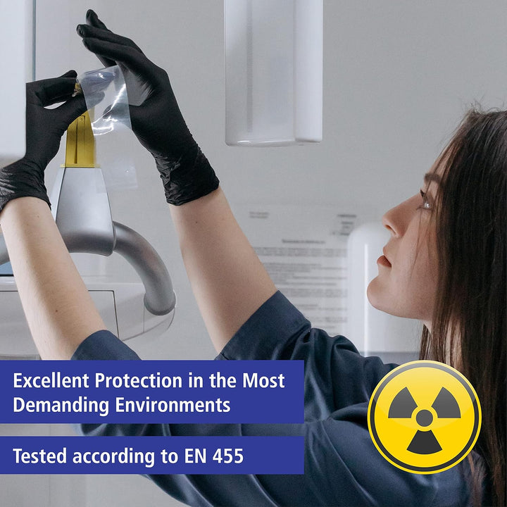 Nitril® Black Nitrile Examination Gloves - Powder-Free, Latex-Free, Multi Use Protective Exam Gloves - Size Medium - Black - 100Pcs