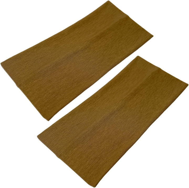 Extra Wide Headbands 11Cm Plain Stretchy Kylie Head Band 2 Pack Unisex Bandeau Headbands for Women & Men Soft Hairbands Yoga Bandana Headband (Black)