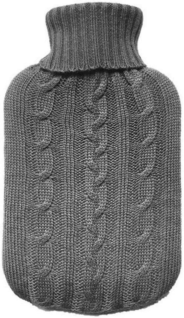 Red Knitted Hot Water Bottle Cover – Gifts for Men Women & Kids – Pain Relief Pad & Warmer for the Cold - Warm Body Back Neck Feet Hands – Fits 2 Litre Bottles Cover ONLY (Bag Not Included)…