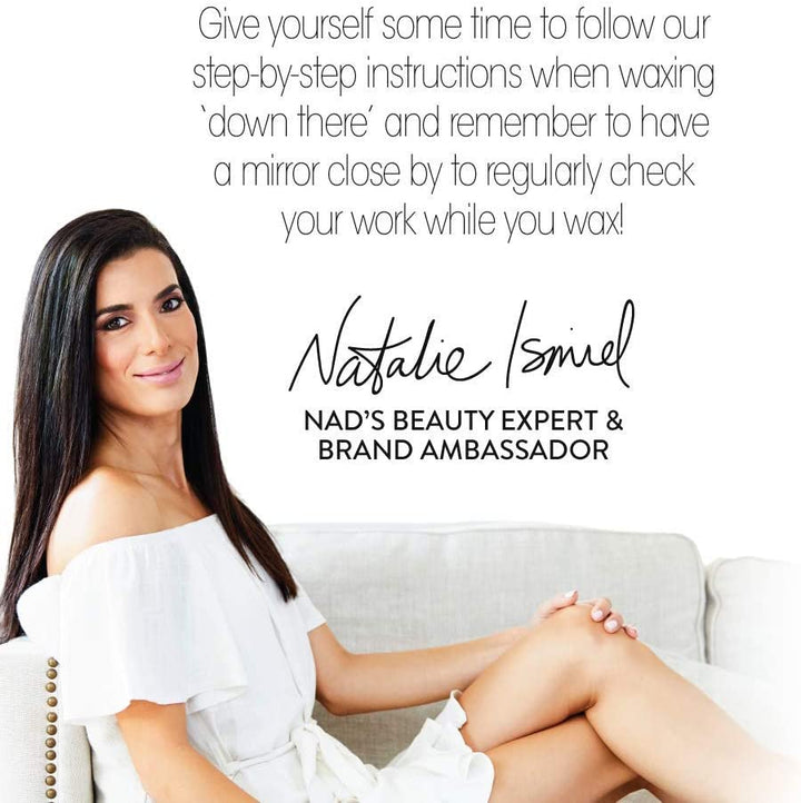 Brazilian & Bikini Wax Kit, Strip Free Hard Wax, Intimate Waxing Kit, Includes 3 Wooden Spatulas, 3 X Oil Wipes & Hot Wax 140G