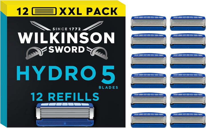 Hydro 5 Men’S Razor, Great Addition to Wash Bags for Men'S Grooming, Great Shavers for Routine Shaving, 1 Reusable Handle plus 13 Refill Blades Pack WINNER of the WHICH? BEST BUY AWARD