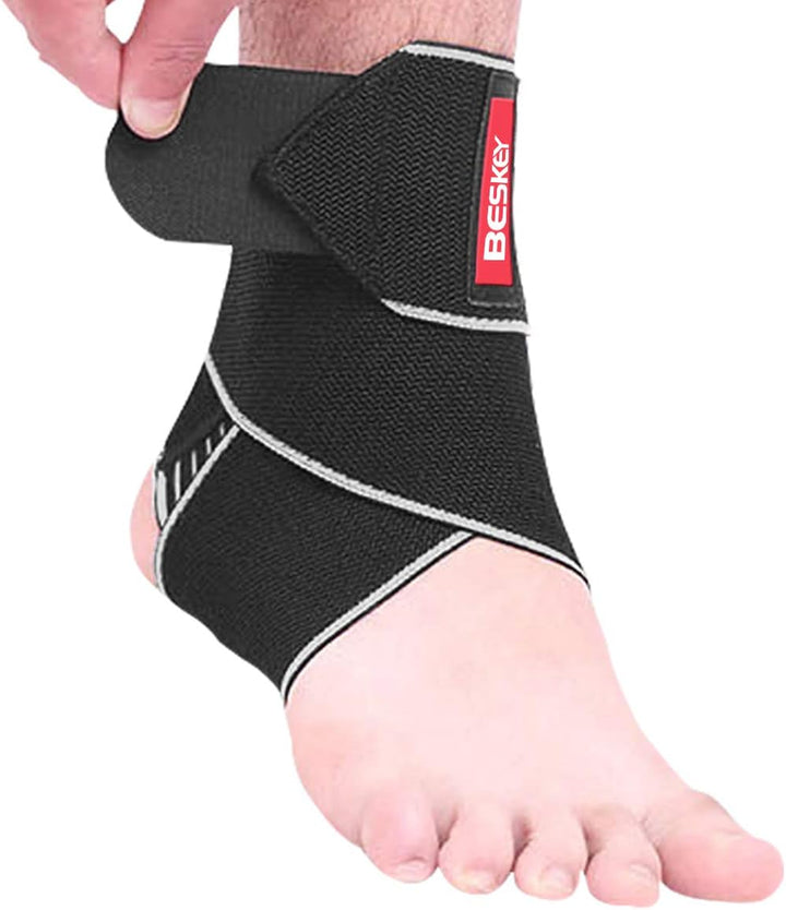Ankle Support Brace Adjustable Breathable Elastic Nylon Material Fit for Most Size Use for Sports