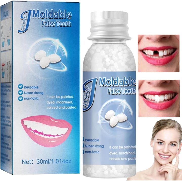 Temporary Tooth Filling,Repair Beads Tooth Filling Repair Kit,False Teeth,Moldable Tooth Repair Kit,Thermal Forming Filling Kit for Teeth,Tooth Repair Granules,Diy Fixing Dental Bridge Repair Kit