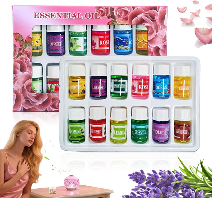 Diffuser Oils – 12 Pieces Fragrance Oil for Humidifiers – Natural Scents Soluble 2Ml Atmosphere for Car Interior Room