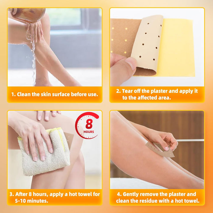 Tiger Patches - Chinese Red Tiger Plaster, Back Patch Ultra Strength Heat Patches for Muscle Joint of Knee Neck Shoulder 5 Packs 8 Each