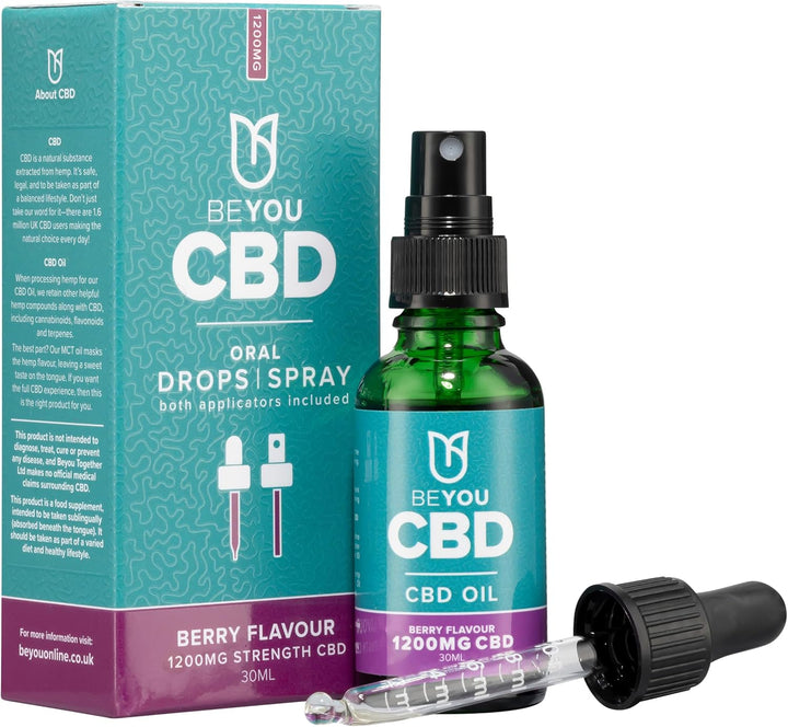 CBD Oil - 4800Mg CBD Drops & Spray - High Strength CBD with MCT Oil - Lab Tested, No THC - Berry Flavour - 30Ml - Soothes Stress, Anxiety, Sleep, Aches & Pains