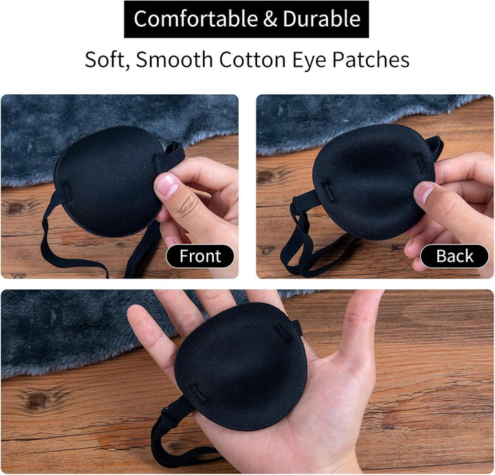 2Pcs Eye Patches for Adults,Eye Patch Pirate Eye Patch Medical Eye Patch Costume,Eye Patches for Adults Medical Eye Patches for Adults,Eyepatch for Adult,Eyepatch Pirate Eye Patches for Adults