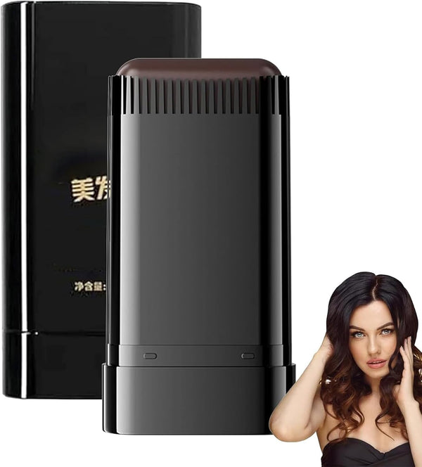 Truametop Hair Dye Stick, 2 in 1 Hair Color Stick, Waterproof and Sweat-Proof Hair Dyestick, Root Touch Upstick, Quick and Easy Coverage, for Women & Men (Brown)