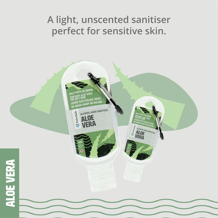 Aloe Vera Alcohol Hand Sanitiser 60 Ml Clip Bottles