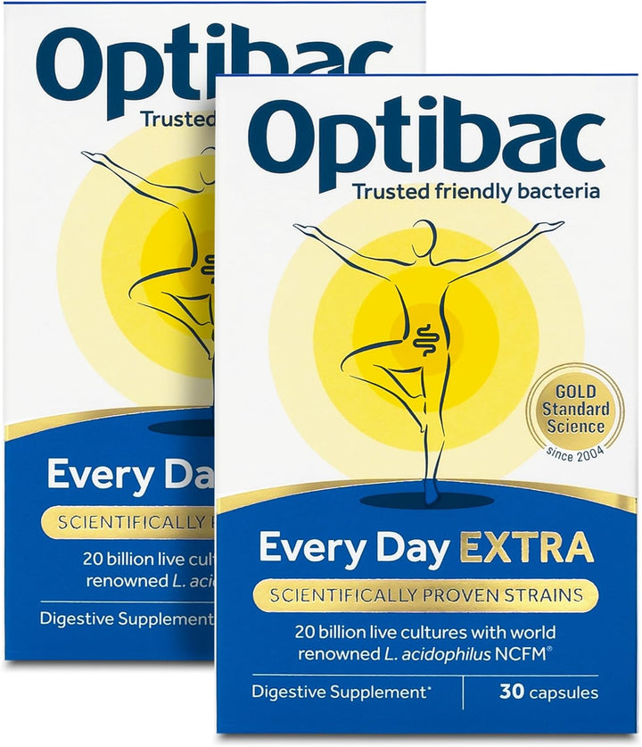 Probiotics Every Day Extra - Advanced Digestive Probiotic Supplement - Most Researched Lactobacillus Acidophilus - 30 Vegan Capsules